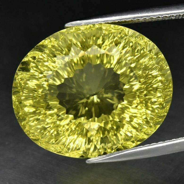 Лимонный  кварц  24.33 ct    20 x 16.7 mm - фото фото фото 0