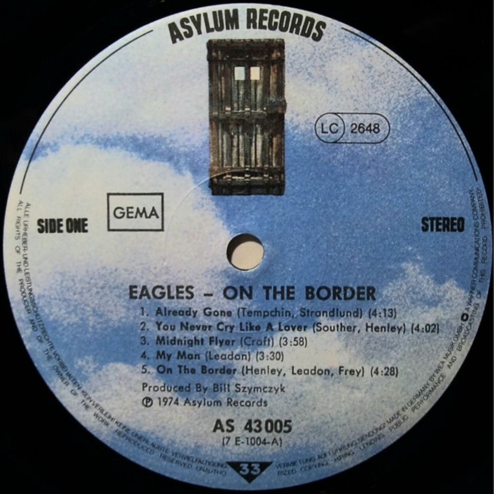 Eagles - On The Border - 1974.   (LP). 12. Vinyl. Пластинка. Germany. - фото фото фото 2