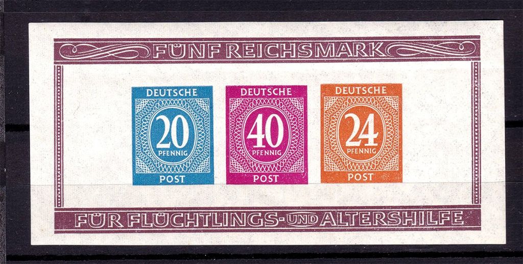 Германия 1946 г  MNH - блок - ЗОНА ОКУПАЦИИ - фото фото фото 0