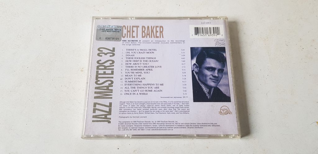 Chet Baker Jazz Masters 32 CD ліцензія - фото фото фото 1