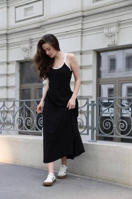 Платье-майка "Luna" черное M - фото фото фото 5