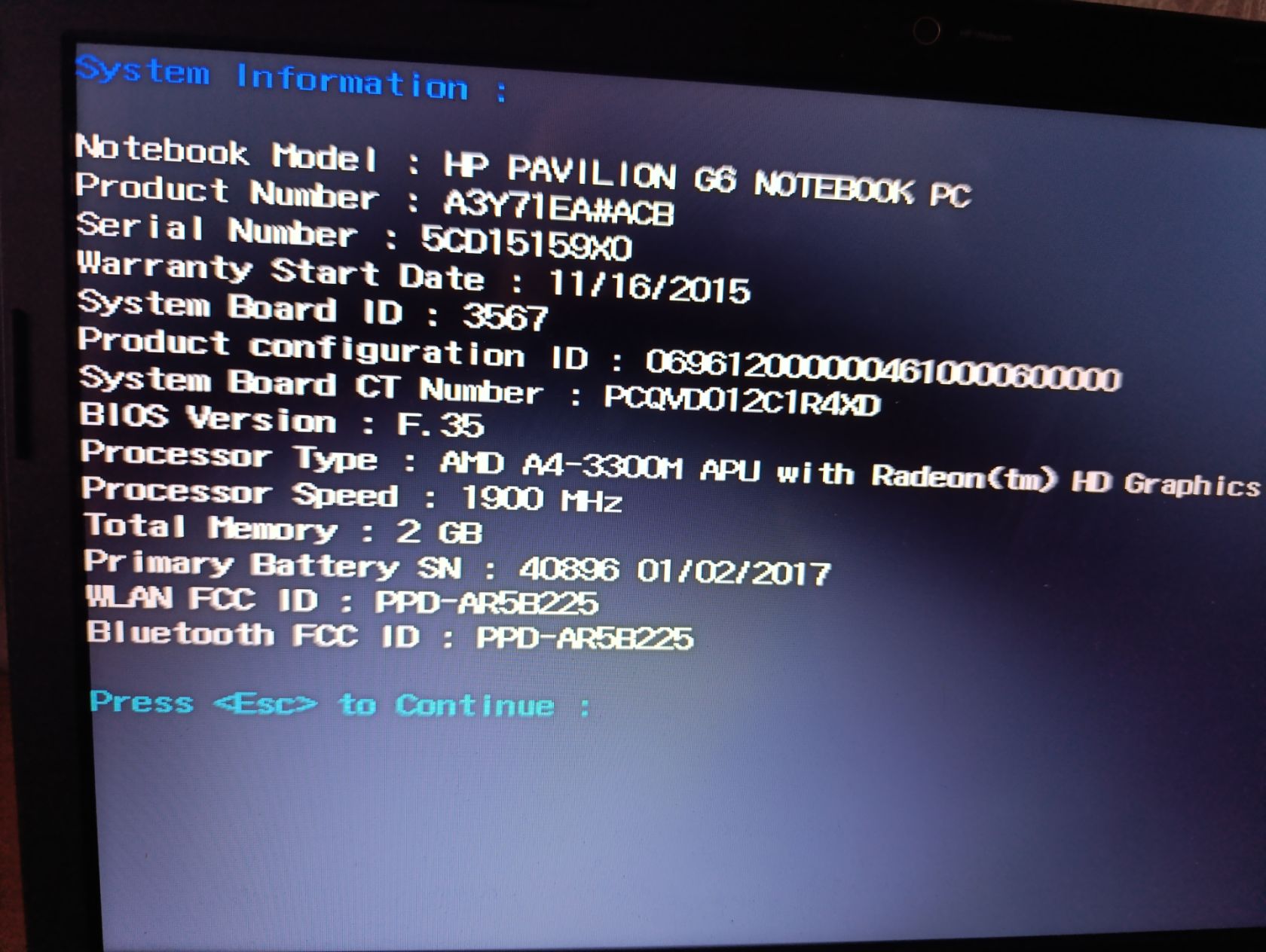 HP Pavilion g6 AMD A4 3300M 1,9GHz  +  HDD 160Gb  +  Ram 2Gb - фото фото фото 1