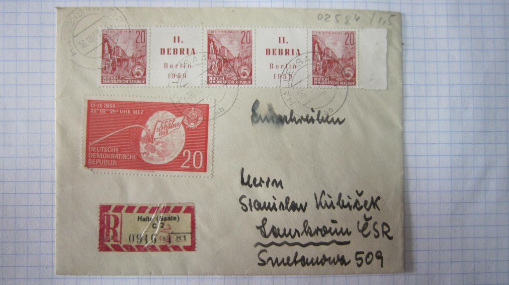 КОНВЕРТ.  ЦЕЛЬНАЯ ВЕЩЬ.  ГДР 1959 Г - фото фото фото 0
