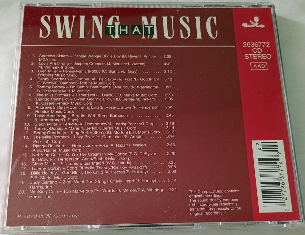 VARIOUS Swing That Music CD Germany &amp; Korea - фото фото фото 2