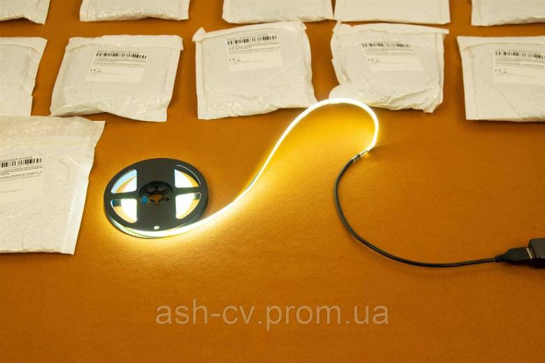 Світлодіодна, стрічка, USB, LED, 2 метри, COB, 320LEDs, 6000K, Cold White - фото фото фото 4