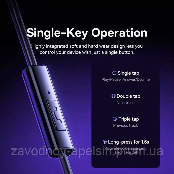 Наушники гарнитура Type-C iPhone Samsung Xiaomi (Baseus) - фото фото фото 2