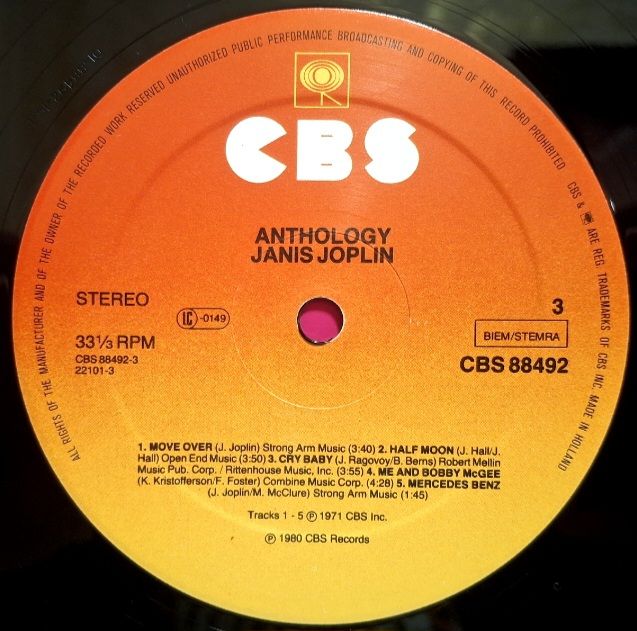 Janis Joplin - Anthology - 1968-71.  (2LP). 12. Vinyl. Пластинки. Holland. - фото фото фото 5