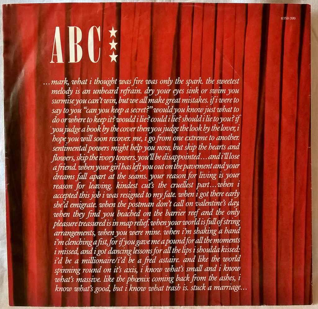 ABC - The Lexicon Of Love - 1982.   (LP). 12. Vinyl. Пластинка. Germany. - фото фото фото 3