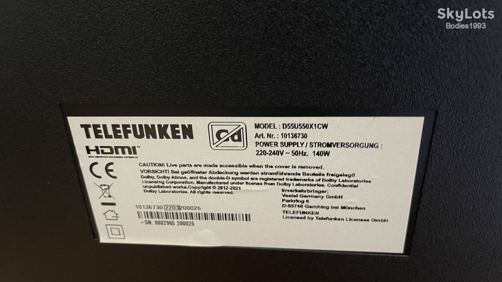 Telefunken D55U550X1CW 55 дюймів - фото фото фото 8