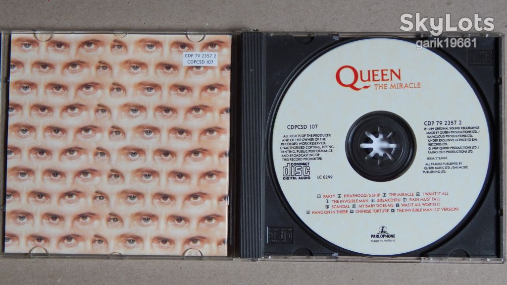 Queen – The Miracle  (Parlophone – CDP 79 2357 2, Holland) - фото фото фото 2