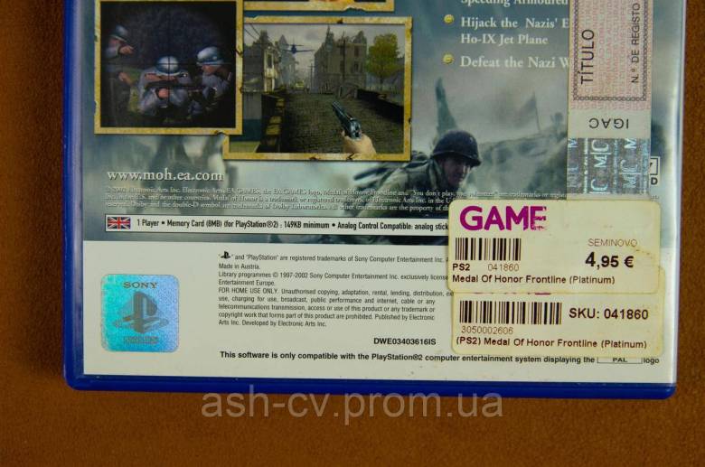 Диск Playstation 2 - Medal of Honor Frontline - фото фото фото 5
