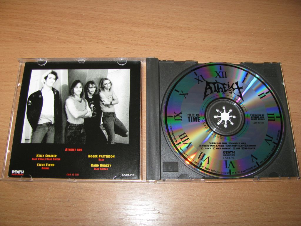 ATHEIST - Piece Of Time  (1990 Death Records, 1st press,USA) - фото фото фото 1