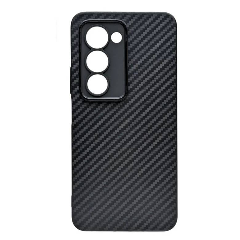 Xiaomi Poco M7 4G Чехол силиконовый Карбон (черный) - фото фото фото 0