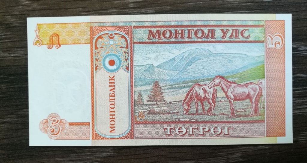 MONGOLIA Монголія 5 тугриків 1993 UNC АА - фото фото фото 1