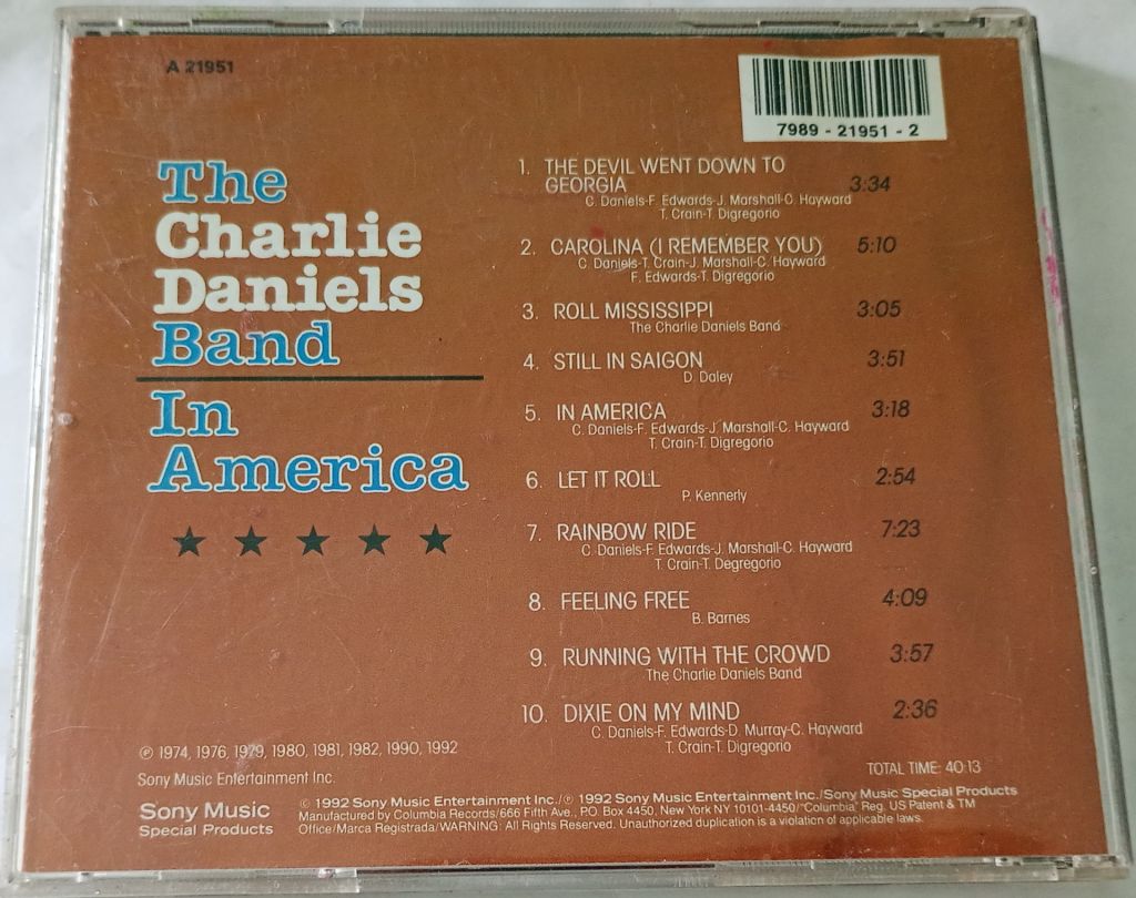 THE CHARLIE DANIELS BAND In America CD US - фото фото фото 2