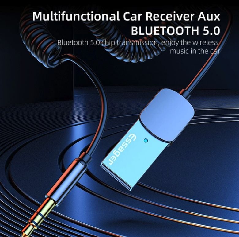 Ресивер Essager Bluetooth 5.0 Aux Adapter Car  USB to 3.5mm - фото фото фото 2