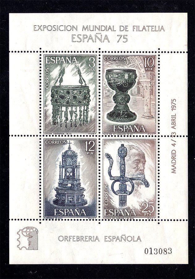Испания  1975 г  MH блок - искусство - фото фото фото 0