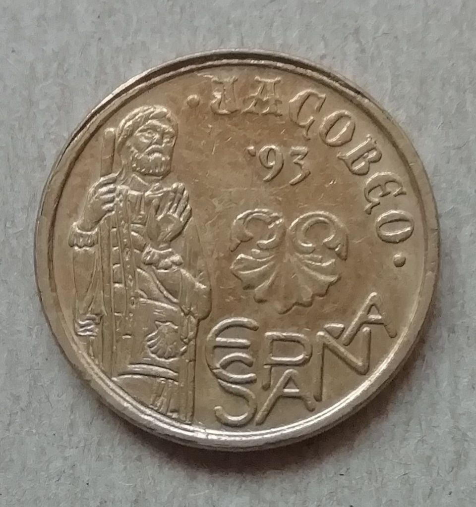 Испания 5 песет 1993 года год святого Якова - фото фото фото 1