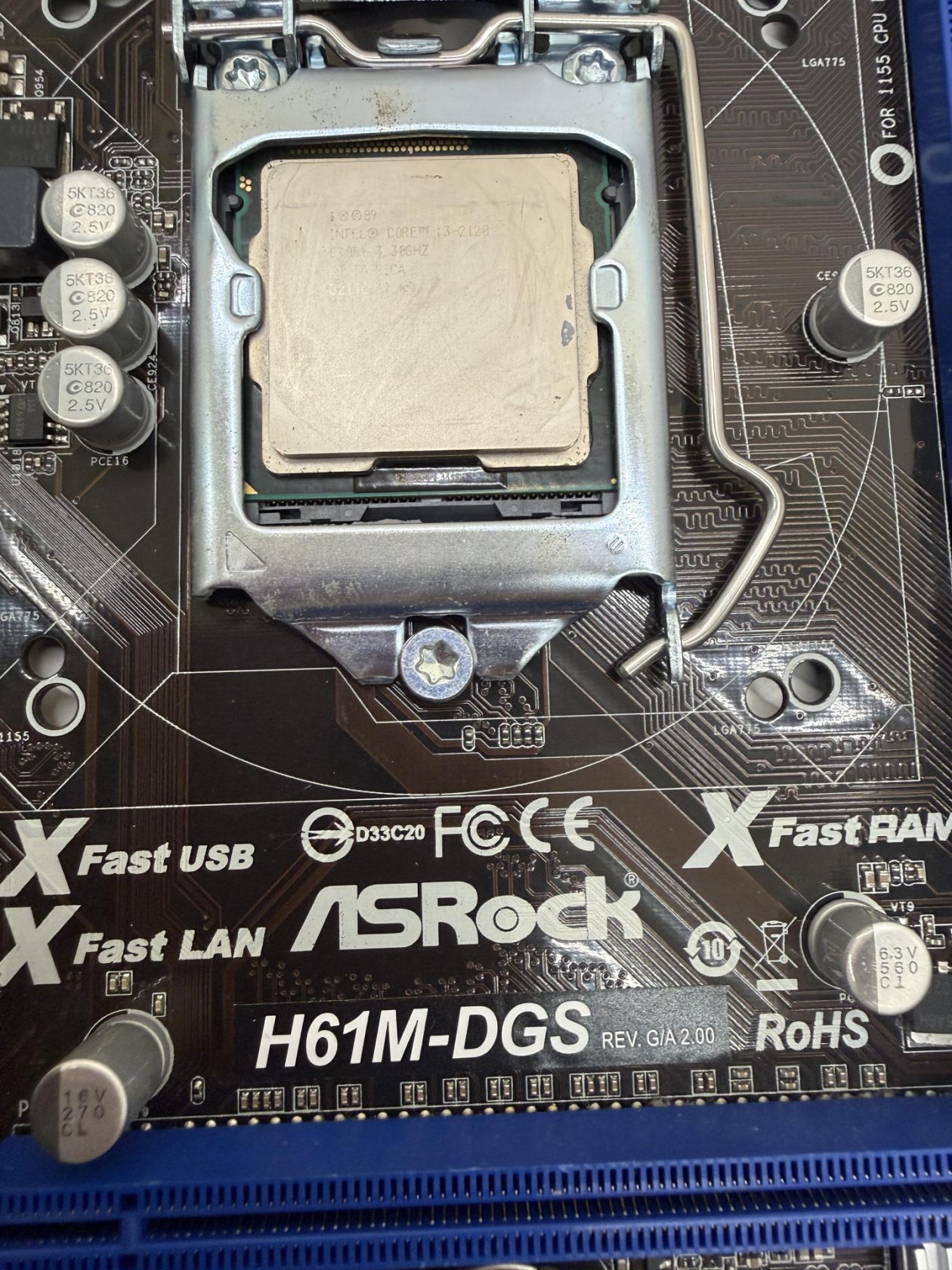 Материнська плата s1155 ASRock H61M-DGS   (Socket 1155,DDR3,б/у) - фото фото фото 2