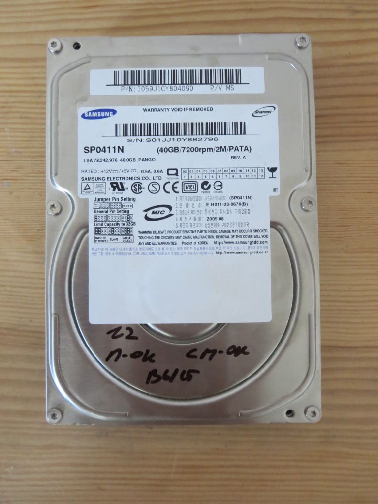 Жесткий диск IDE HDD SAMSUNG 40 Gb тесты - фото фото фото 0