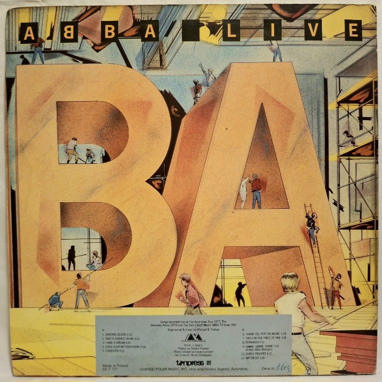 ABBA - Live - 1977-81.  (LP). 12. Vinyl. Пластинка. Poland. Rare. - фото фото фото 1