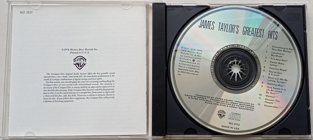 JAMES TAYLOR Greatest Hits CD US - фото фото фото 1