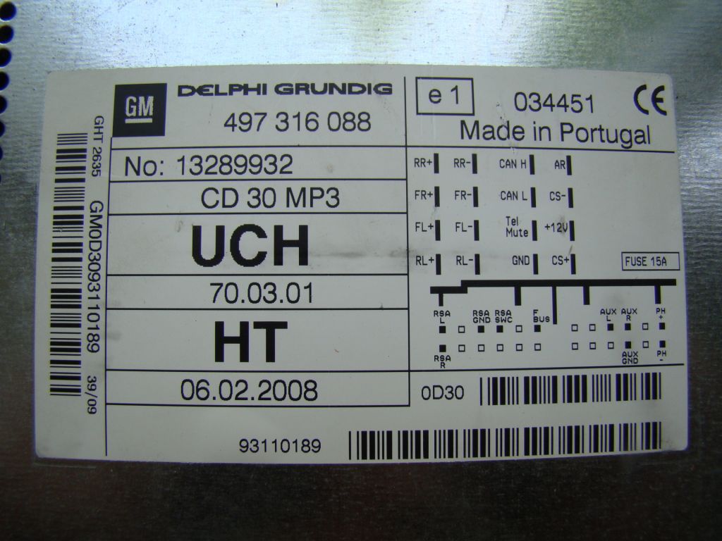 Автомагнитола Delphi Grundig CD 30 MP 3     (made in Portugal) - фото фото фото 3