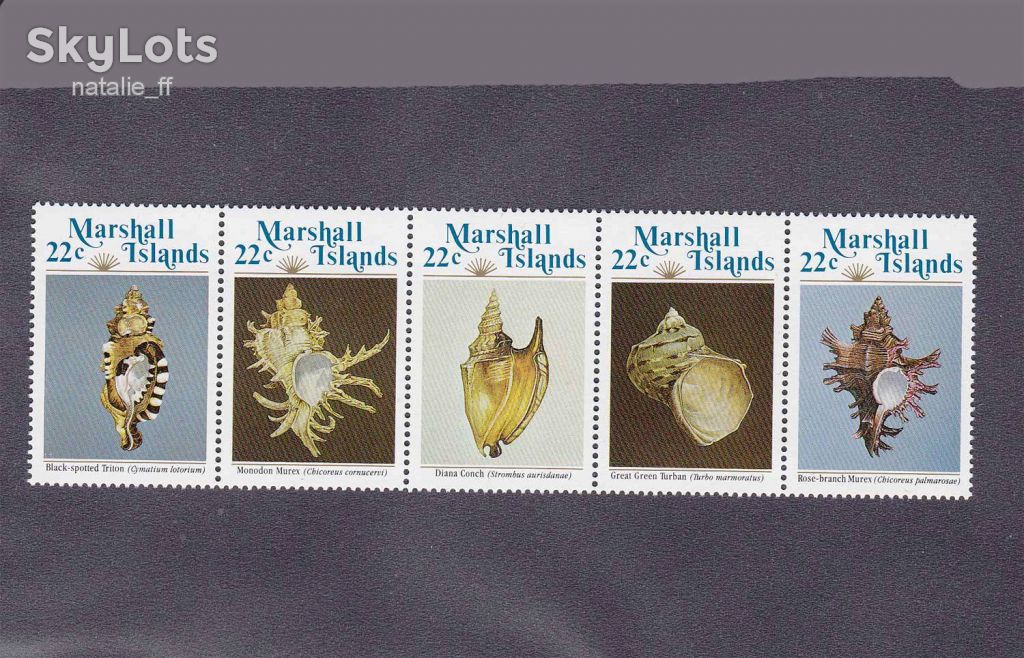 NM Фауна  Маршалловы о-ва 1985 г MNH - сцепка - фото фото фото 0
