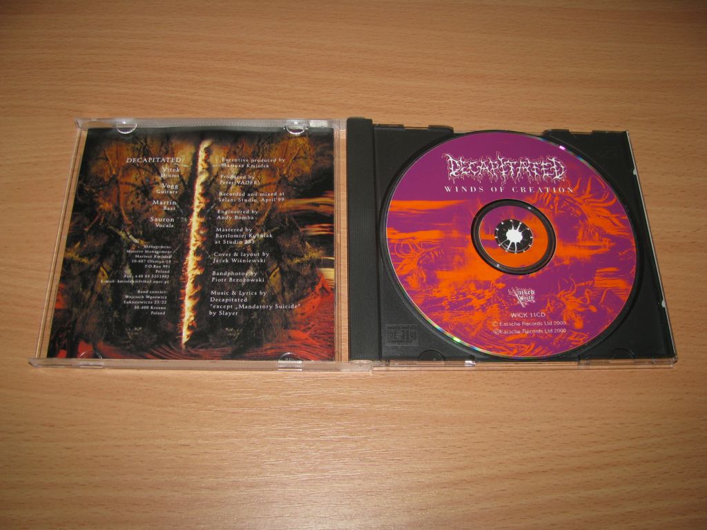 DECAPITATED - Winds Of Creation  (2000 Wicked World 1st press,USA) - фото фото фото 1