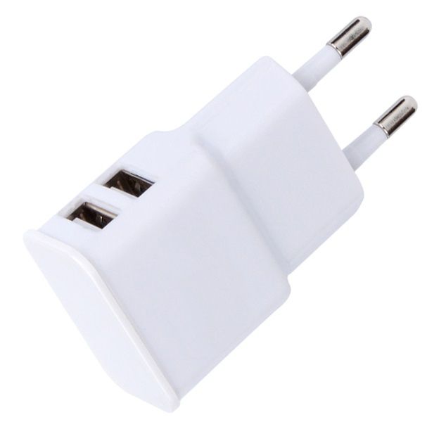 Сетевой адаптер - зарядное устройство 2xUSB белый - фото фото фото 2