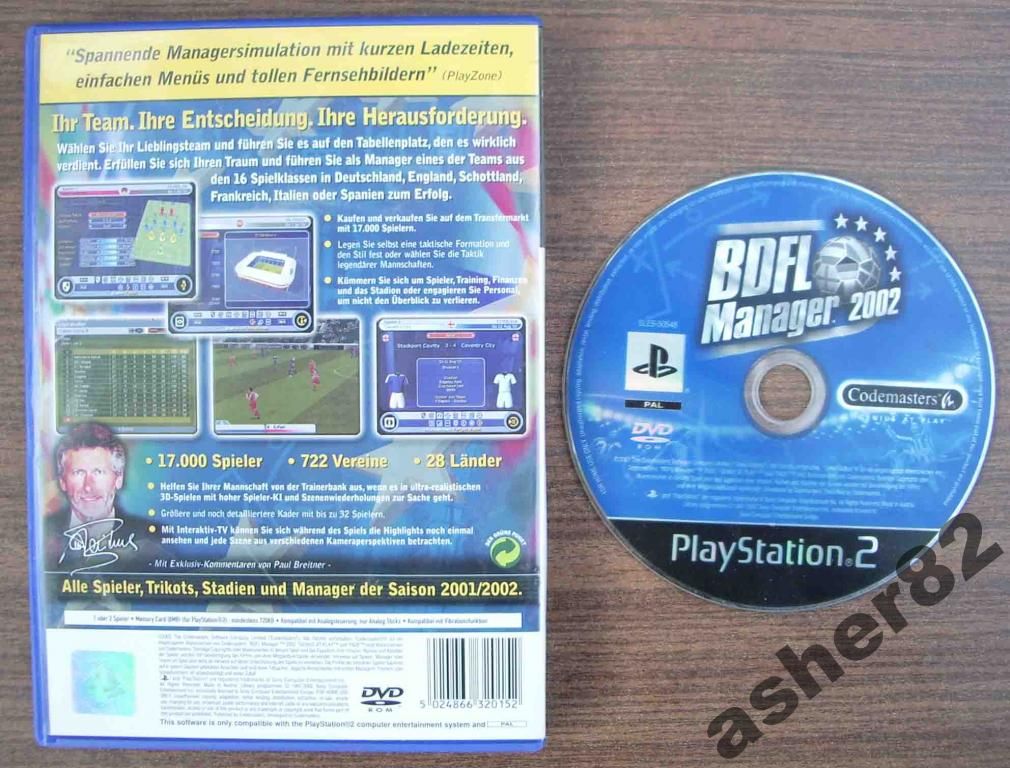 Игра на PS2 "BDFL Manager 2002"       (PAL) - фото фото фото 1