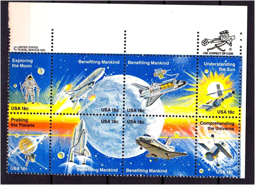 Космос . США 1981 MNH - сцепка - фото фото фото 0