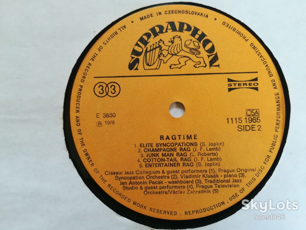 Ragtime   (лам. конв.)   (1)-NM-Чехословакия - фото фото фото 5