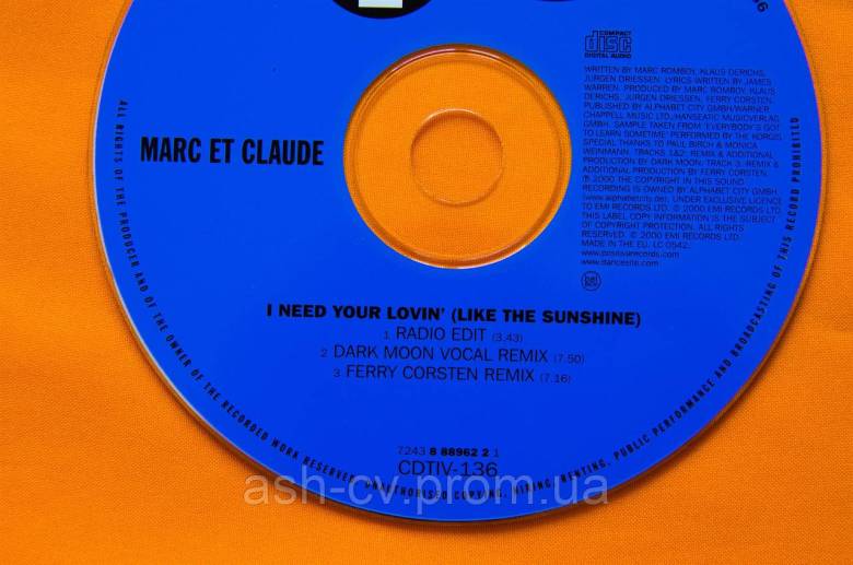 Музичний диск CD. MARC ET CLAUDE - фото фото фото 2