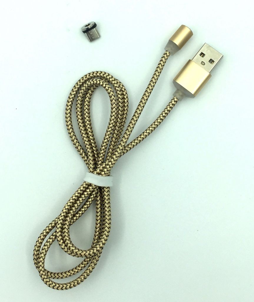 Кабель магнитный Metal Magnetic 360 Micro USB Gold - фото фото фото 2