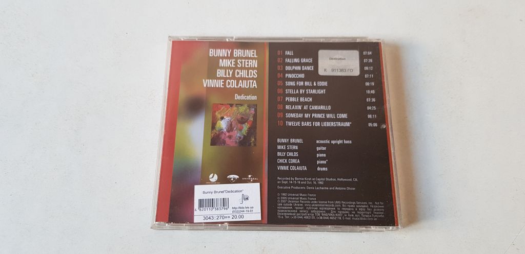 Bunny Brunel/Mike Stern/Billy Childs/Vinnie Colaiuta Dedication CD ліцензія - фото фото фото 1