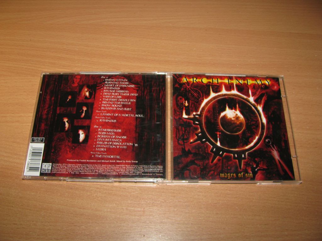 ARCH ENEMY - Wages Of Sin  (2002 Century Media 1st press,2CD) - фото фото фото 0