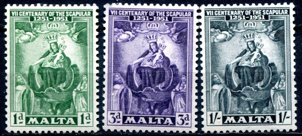 БРИТАНСКИЕ КОЛОНИИ. 1951. КОРОЛЕВА ЕЛИЗАВЕТА. МАЛЬТА. MNH/MLH - фото фото фото 0
