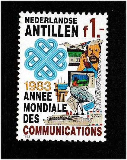 Транспорт. Авиация.   Нид. Антиллы  1983 г MNH -  связь - фото фото фото 0