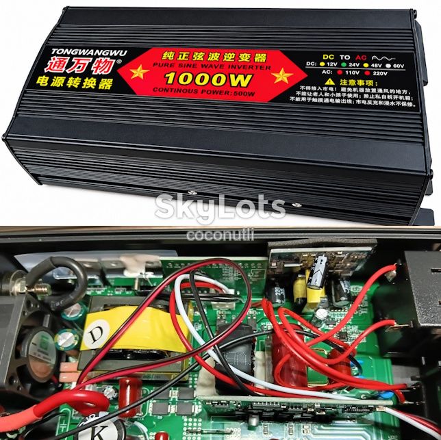 Інвертор синус 1000w 12v 220v чиста синусоїда - фото фото фото 0