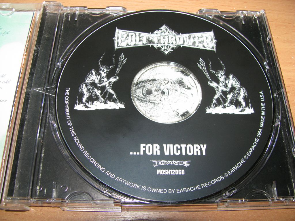 BOLT THROWER - For Victory  (1994 Earache 1st press,USA) - фото фото фото 2