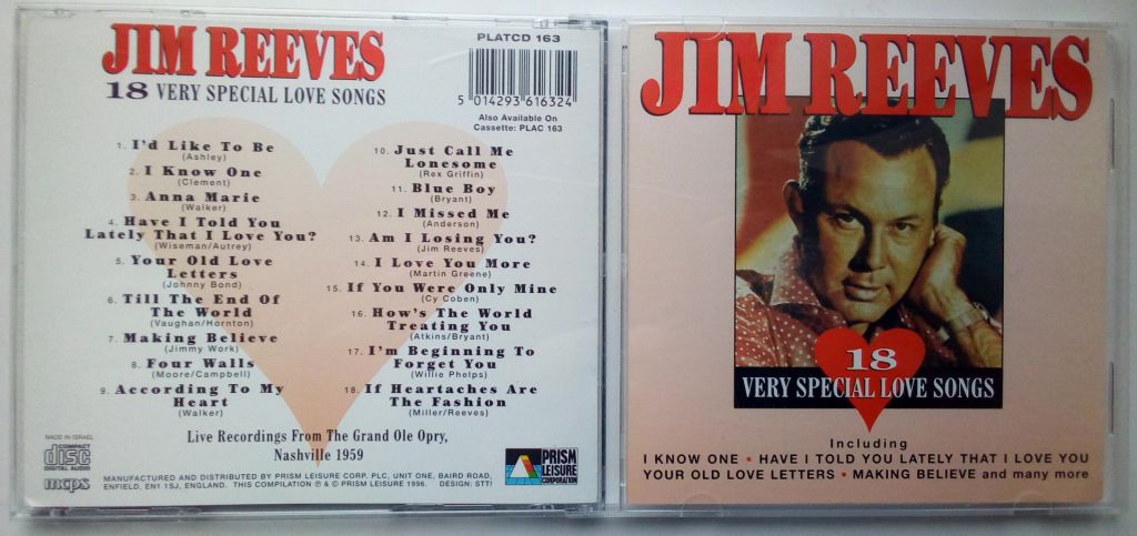 Jim Reeves - 18 Very Special Love Songs 1996 - фото фото фото 0