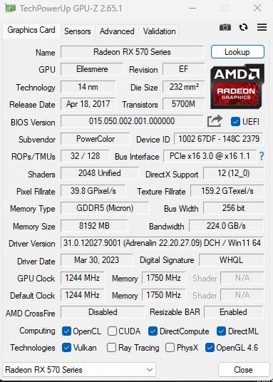 Radeon RX570 8GB GDDR5 256Bit  (mining version) - фото фото фото 7