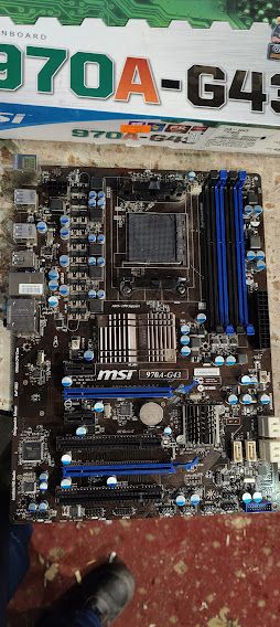 Мат. плата MSI 970A-G43 Socket AM3+ AMD 970 PCI-E+GbLAN SATA ATX 4DDR3 № 24110111 - фото фото фото 1