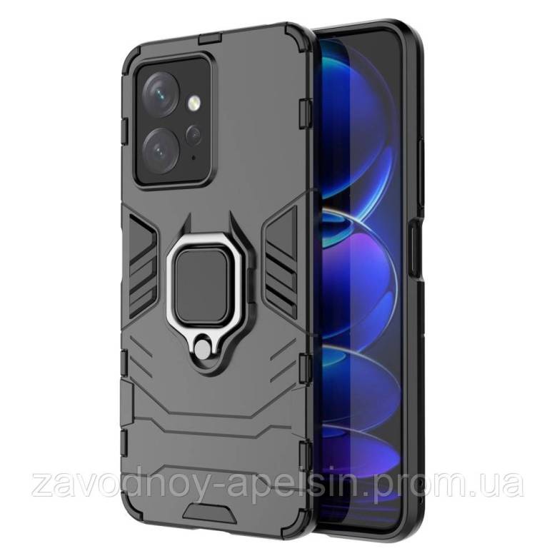 Xiaomi Redmi Note 12 4G Противоударный чехол Кольцо (черный) - фото фото фото 0