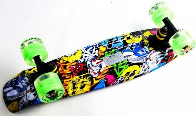 Penny Board "Fish" Joker Светящиеся колеса (PFO021) - фото фото фото 3