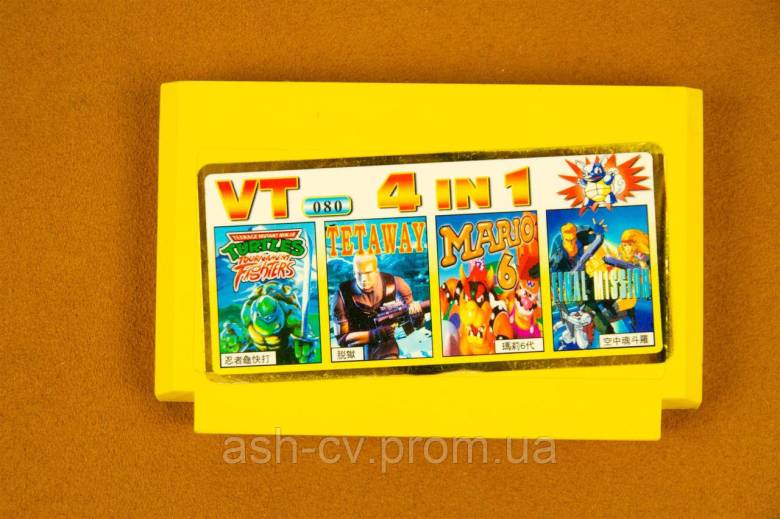Картридж NES Dendy Famicom 4in1, Turtles, Tetaway, Mario 6, Final Mision - фото фото фото 0