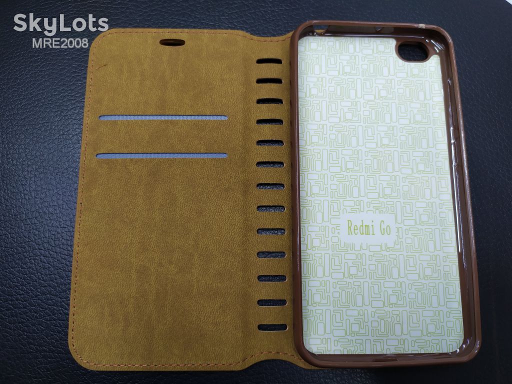 Чехол-книжка Folio Leather для Xiaomi Redmi GO brown - фото фото фото 1