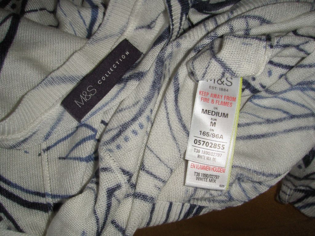 кофточка БЕЛАЯ и листья-от MARKS&amp;SPENCER- НОВАЯ - фото фото фото 6