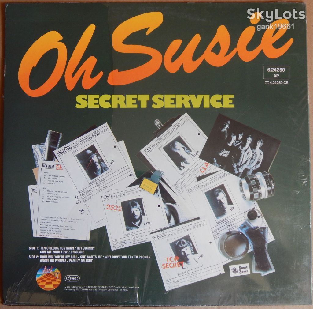 Secret Service – Oh Susie  (Strand – 6.24250, Germany) NM-/NM- - фото фото фото 1